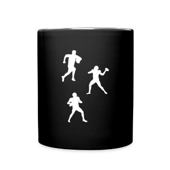 Rugby Player Silhouette Rugby Silhouette - Tasse einfarbig - Schwarz - Vorne