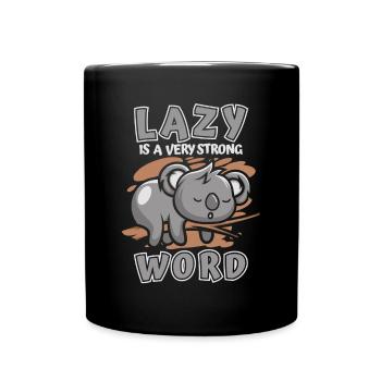 Paresseux est un mot très fort Koalabear Eucalyptus - Mug uni - noir - Devant