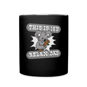 This Is My Relax Day Koalabear Eucalyptus Lover - Full Colour Mug - black - Front