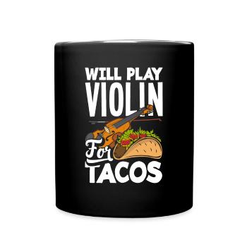 Violin Violin Violinist Violin Player - Full Colour Mug - black - Front
