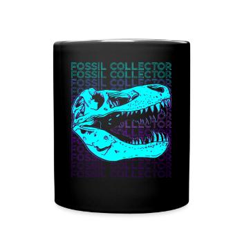 Fossil Collector Paleontology Fossil Hunter Retr - Full Colour Mug - black - Front