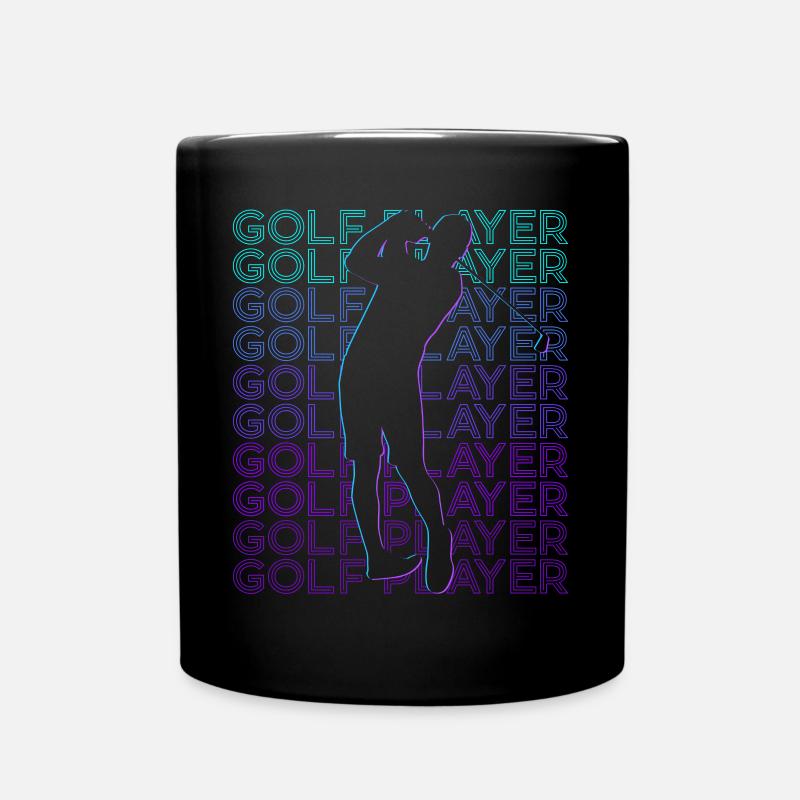 Golfspieler Golfer Golfspielen Retro - Tasse einfarbig - Schwarz