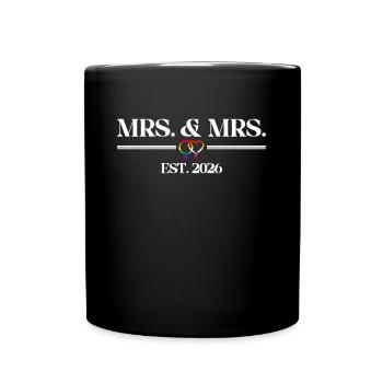 Mme et Mme Est. 2026 Mariage Mariage Gay - Mug uni - noir - Devant