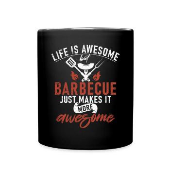 Grill Barbecue Grilling - Tasse einfarbig - Schwarz - Vorne