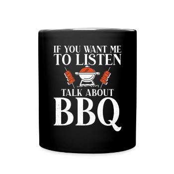 Grill Barbecue Grilling - Tasse einfarbig - Schwarz - Vorne