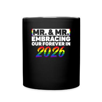 Mr. & Mr. 2026 Gay Pride Mariage Gay - Mug uni - noir - Devant