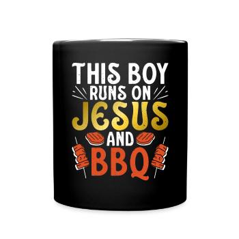 Grill Barbecue Grilling - Tasse einfarbig - Schwarz - Vorne