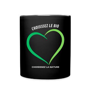 Choisissez le bio Choisissez la nature - Mug uni - noir - Devant