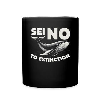 Endangered Species Sei Whale Animal Rights - Full Colour Mug - black - Front