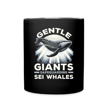 Espèces en voie de disparition Droits des animaux du rorqual boréal - Mug uni - noir - Devant