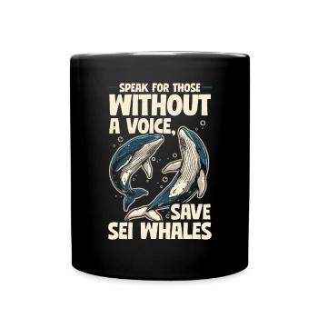 Gefährdete Arten Seiwal Tierrechte - Tasse einfarbig - Schwarz - Vorne