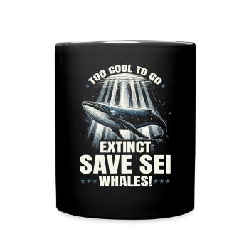 Gefährdete Arten Seiwal Tierrechte - Tasse einfarbig - Schwarz - Vorne