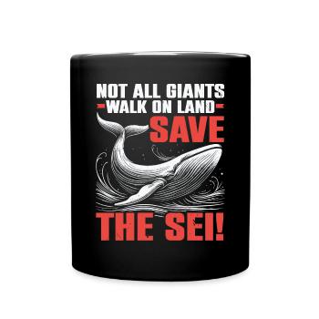 Gefährdete Arten Seiwal Tierrechte - Tasse einfarbig - Schwarz - Vorne