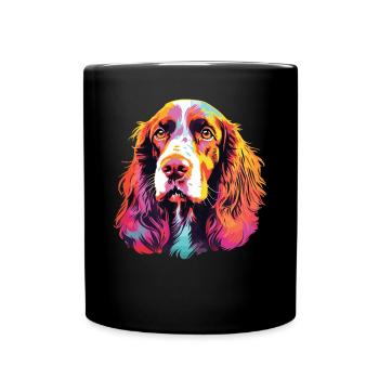 Wasserfarben Farbenfroher Irish Red and White - Tasse einfarbig - Schwarz - Vorne