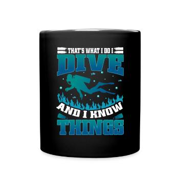 Diving Diver Ocean Lovers - Full Colour Mug - black - Front