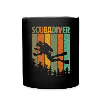 Diving Diver Ocean Lovers - Full Colour Mug - black - Front