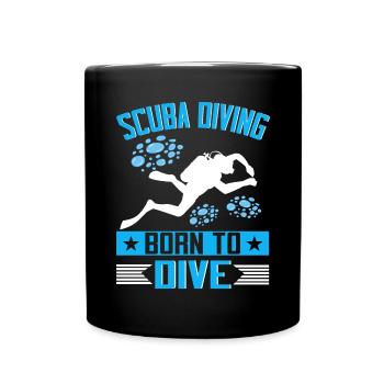 Diving Diver Ocean Lovers - Full Colour Mug - black - Front