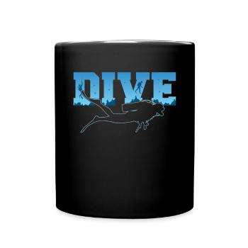 Diving Diver Ocean Lovers - Full Colour Mug - black - Front