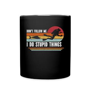 Diving Diver Ocean Lovers - Full Colour Mug - black - Front