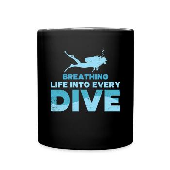 Diving Diver Ocean Lovers - Full Colour Mug - black - Front