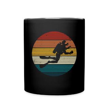 Diving Diver Ocean Lovers - Full Colour Mug - black - Front