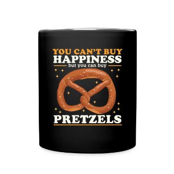 Brezel Liebhaber | lustige Brezeln Geschenk - Tasse einfarbig - Schwarz - Vorne