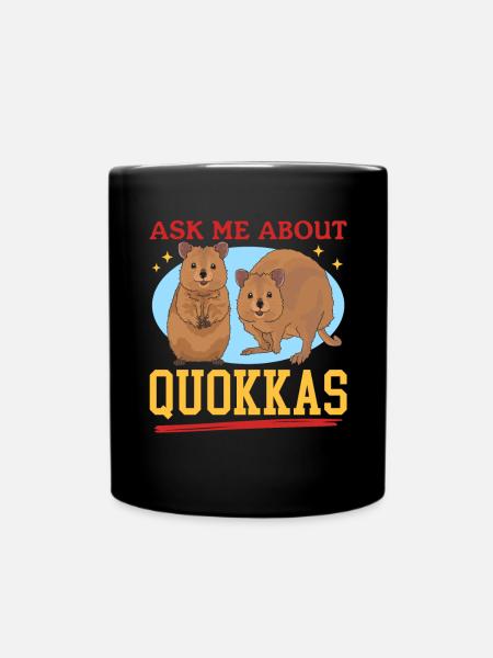 Quokka Kurzschwanzkänguru Quokkas Geschenk - Tasse einfarbig - Schwarz