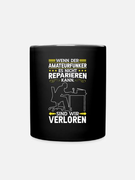 Amateurfunker kann es reparieren Funkamateur - Tasse einfarbig - Schwarz
