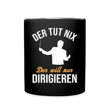 Harmloser Dirigent - Witziges Geschenk - Tasse einfarbig - Schwarz - Vorne