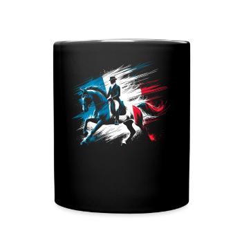 Frankreich-reitwettbewerbstrainer - Tasse einfarbig - Schwarz - Vorne