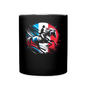 Frankreich-reitwettbewerbstrainer - Tasse einfarbig - Schwarz - Vorne