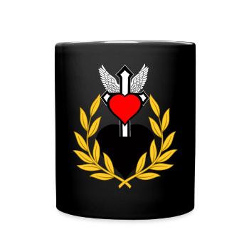 Kreuz Religion Christlich Jesus Gott - Tasse einfarbig - Schwarz - Vorne