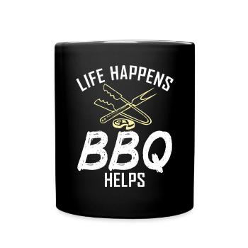 Grill Barbecue Grilling - Tasse einfarbig - Schwarz - Vorne