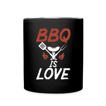 Grill Barbecue Grilling - Tasse einfarbig - Schwarz - Vorne