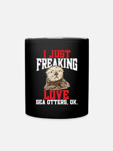 Seeotter - Tasse einfarbig - Schwarz