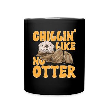 Seeotter - Tasse einfarbig - Schwarz - Vorne