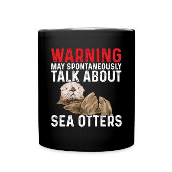 Seeotter - Tasse einfarbig - Schwarz - Vorne