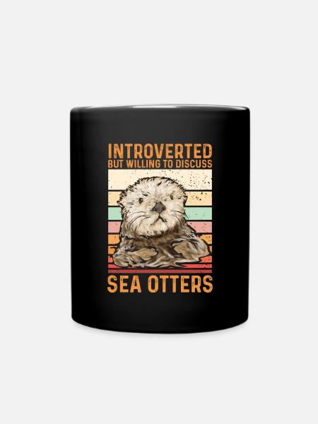 Seeotter - Tasse einfarbig - Schwarz