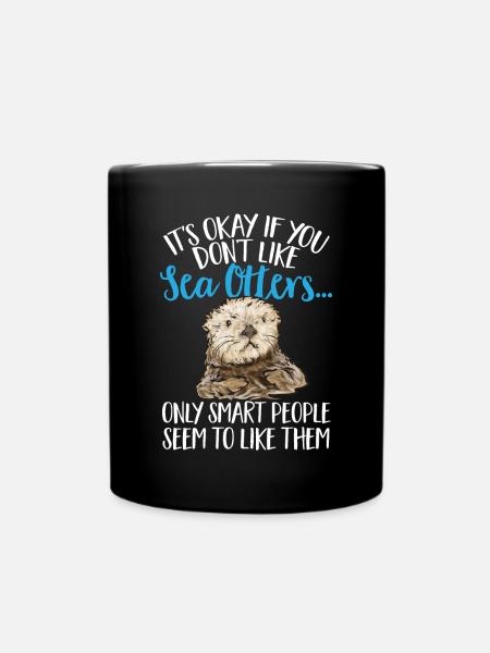 Seeotter - Tasse einfarbig - Schwarz