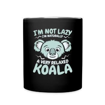 A Very Relaxed Koala Koalabear Phascolarctos - Full Colour Mug - black - Front