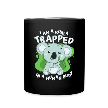 Je suis un koala piégé dans un corps humain Koalabear - Mug uni - noir - Devant