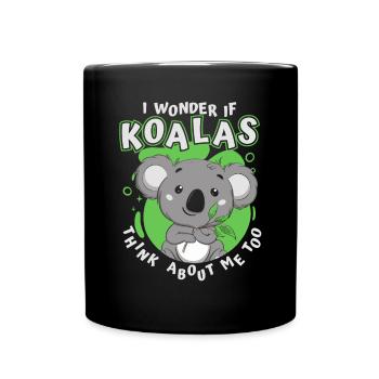 Think About Me Too Koalabear Eucalyptus Lover - Full Colour Mug - black - Front