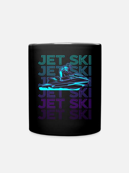 Jetski Jetski fahren Jetski Retro - Tasse einfarbig - Schwarz