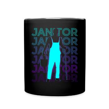 Caretaker Caretaker Cleaner Retro - Full Colour Mug - black - Front