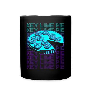 Key Lime Pie Florida Dessert Retro - Full Colour Mug - black - Front