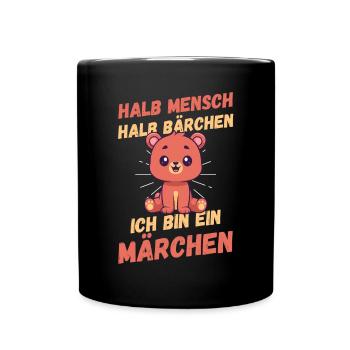 Mi-humain, mi-ours - Mug uni - noir - Devant