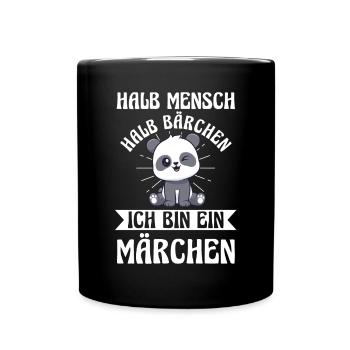 Mi-humain, mi-ours - Mug uni - noir - Devant