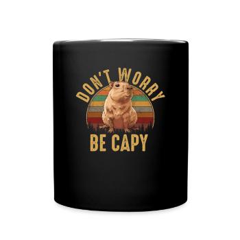 Capybara girl - Tasse einfarbig - Schwarz - Vorne