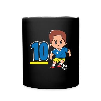 10e anniversaire 10 ans Football Joueur de football - Mug uni - noir - Devant