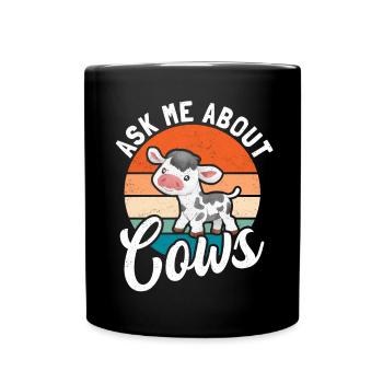 Cow Cow Lover Cows Gift - Full Colour Mug - black - Front